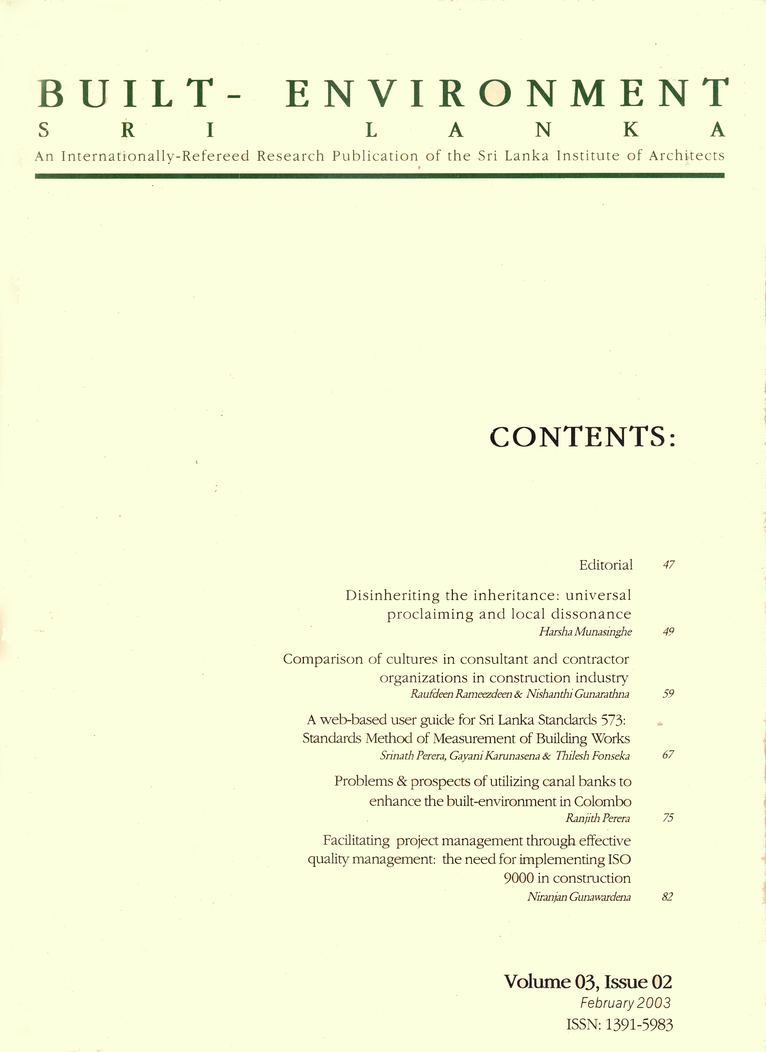 Built Environment Design